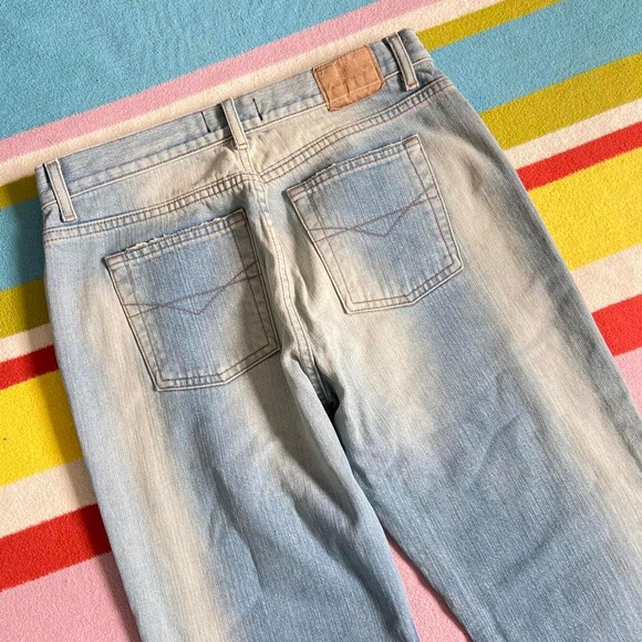 Y2K Early 2000s Vintage River Island Boyfriend Bootcut Blue Jeans 12 Acid Wash. - Picture 5 of 7
